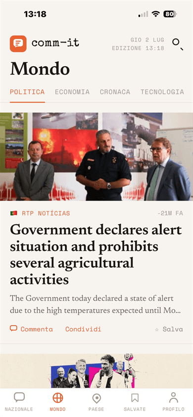 COMM-IT — World news